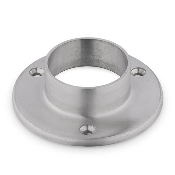 4" Wall Flange - Brushed Stainless Steel - 2" OD