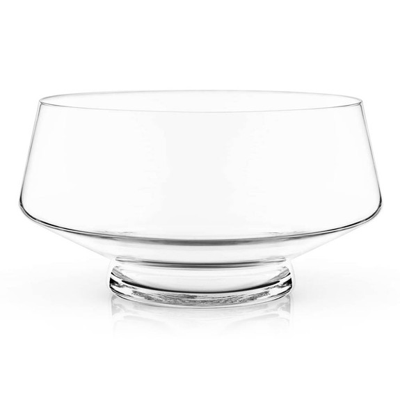 Viski Raye Footed Glass Punch Bowl 2.56 Gallons