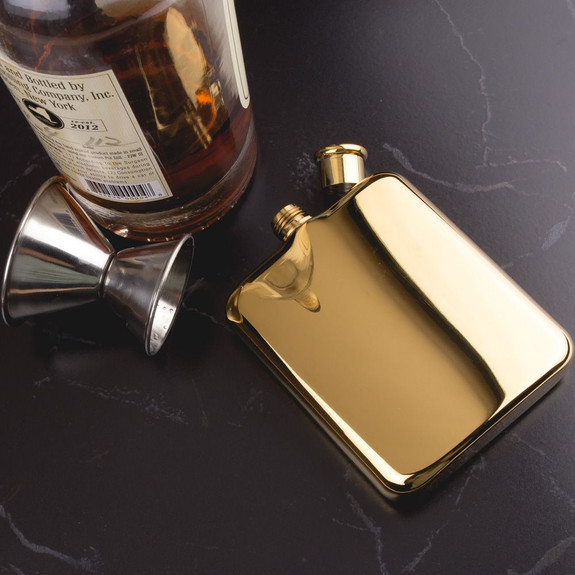 Viski Belmont 14k Gold Plated Flask - 6 oz