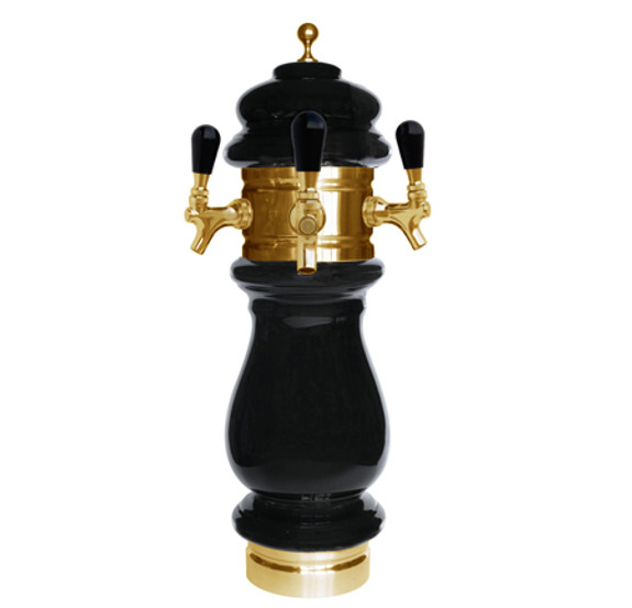 Ceramic Draft Towers - Gold - Air Cooled - 1 to 3 Taps