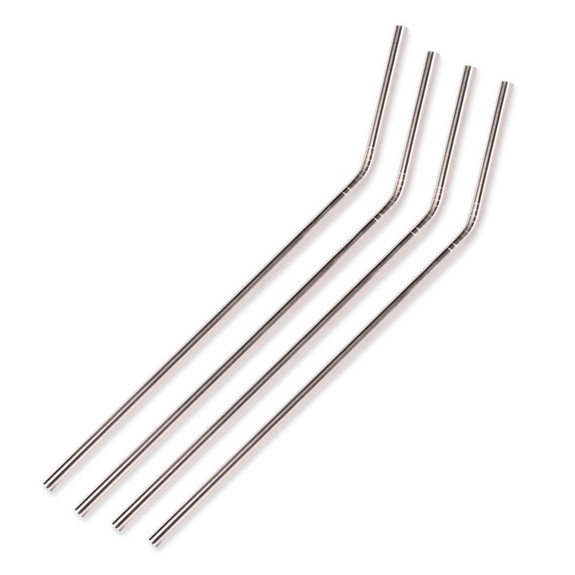 Reusable Metal Straw 4 Set Eco Friendly Stainless Steel Drinking Straws Cocktail 