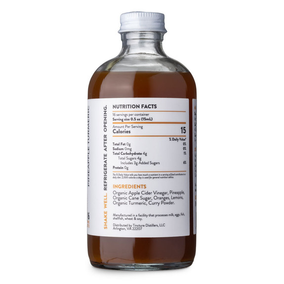 Element Pineapple Turmeric Cocktail Shrub - 8 oz - Made with All-Natural Organic Apple Cider Vinegar