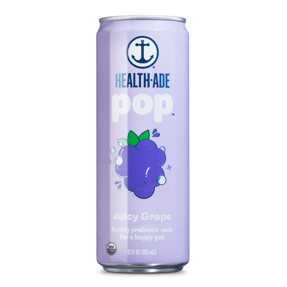 Health-Ade Pop - Juicy Grape - Functional Prebiotics Soda Alternative - 12 oz Can