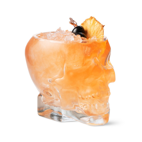 Skull Shaped Tiki Cocktail Drinking Glass - 23 oz