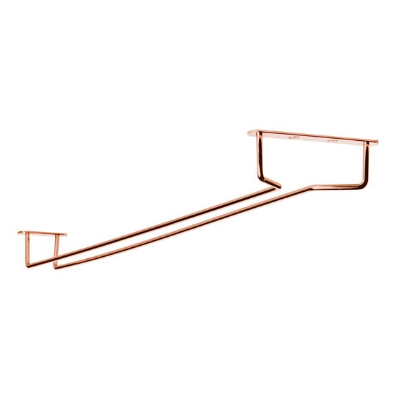 Glass Hanger Rack - Copper Plated - 24"L