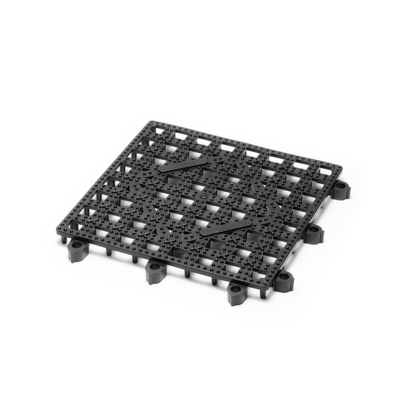 Interlocking Bar Top Glass Mat - 6" x 6" - Black