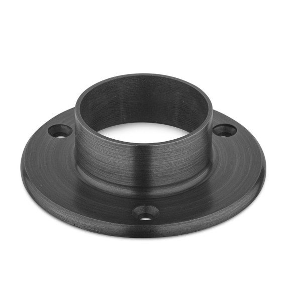 4" Wall Flange - Blackened Steel - 2" OD