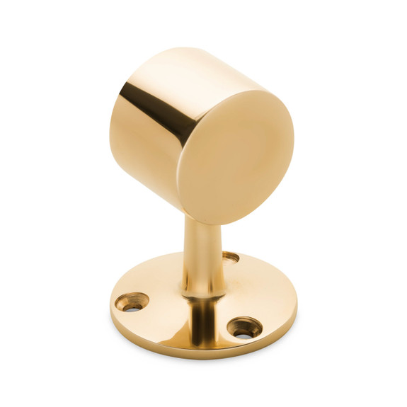 Flush End Post - Shelving - Polished Brass - 1.5" OD - outside view