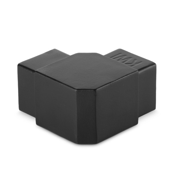Flush Elbow Fitting 90 Degree - Shelving - Matte Black - 1.5" - Square