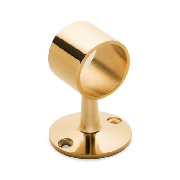 Flush Center Post - Shelving - Polished Brass - 1.5" OD
