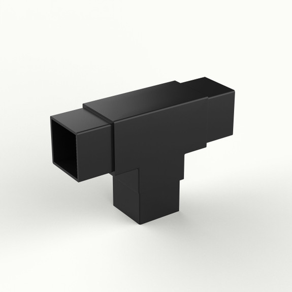 Flush Tee - Matte Black - 1.5" - Square