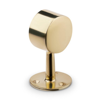Flush End Post - Polished Brass - 2" OD