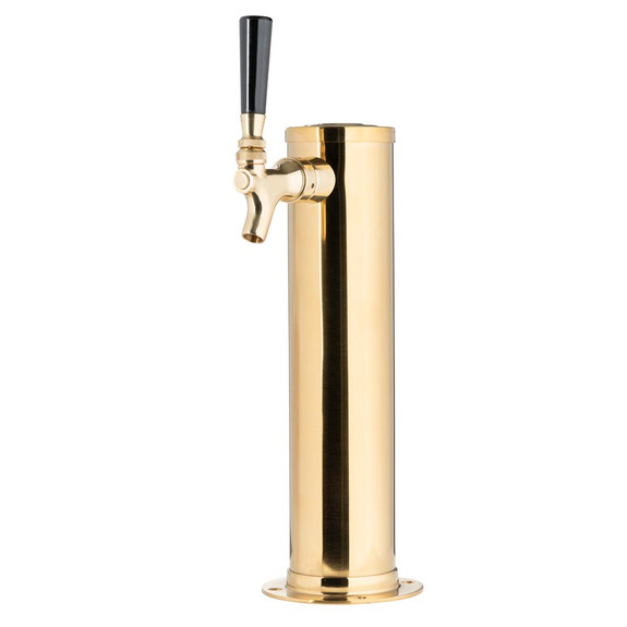 Draft Beer Tower - Brass - 3" Column - 1 Faucet