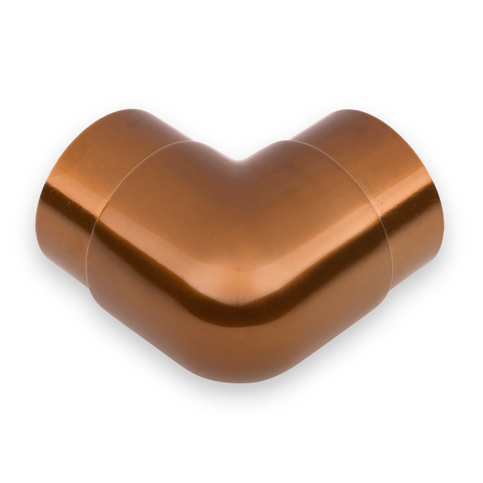 Flush Elbow Fitting 90 Degree Sunset Copper 2" OD