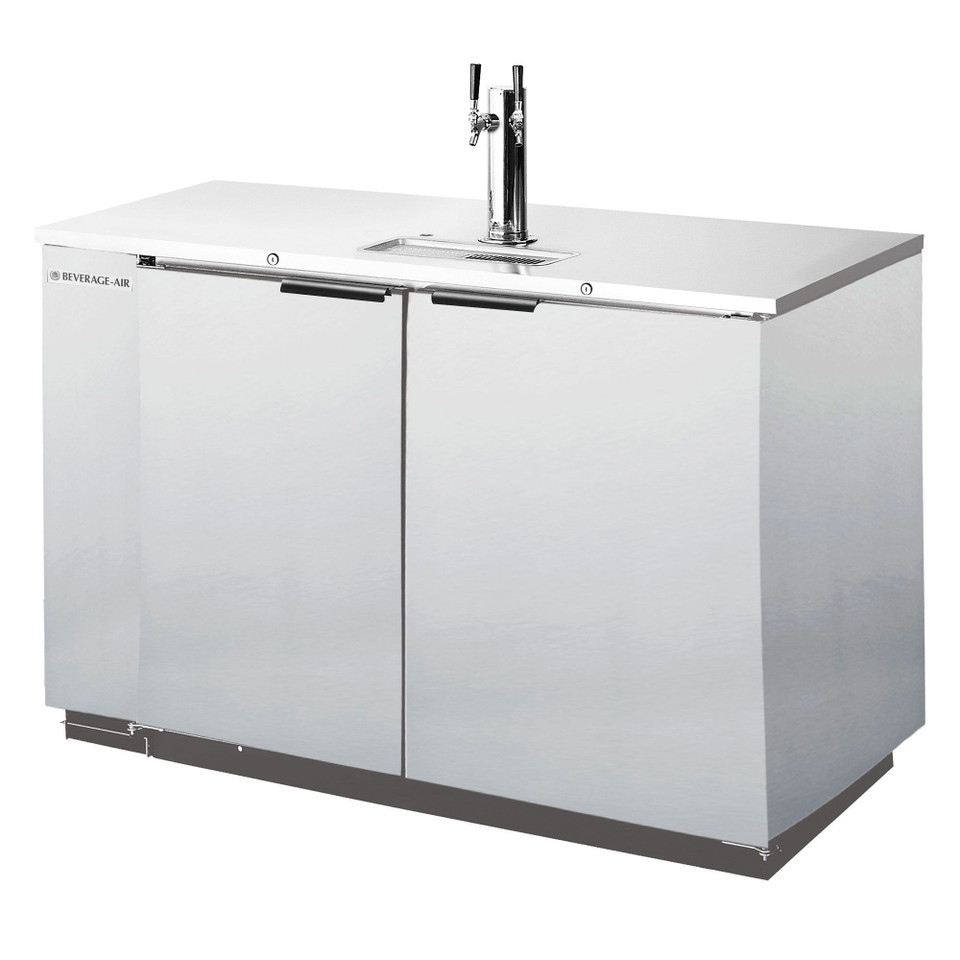 Beverage Air Kegerator 2 Faucets Stainless Steel