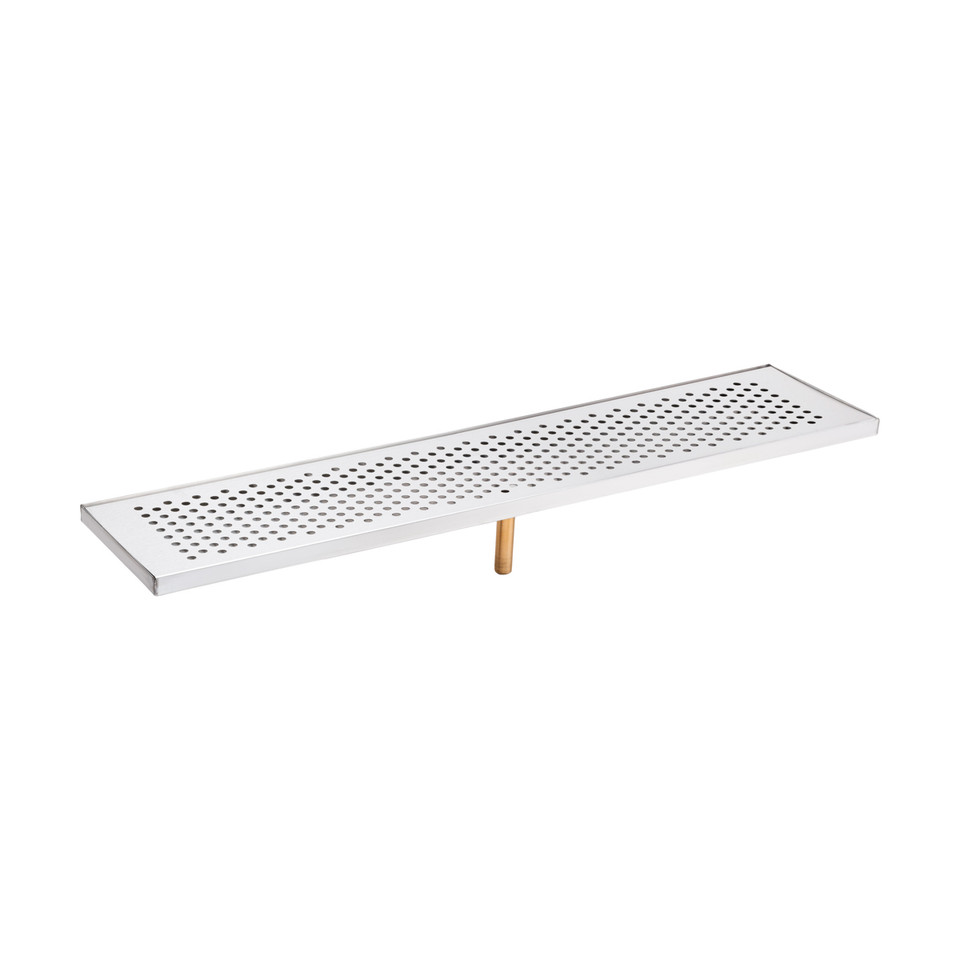 8" Wide Countertop Drip Tray With Drain KegWorks