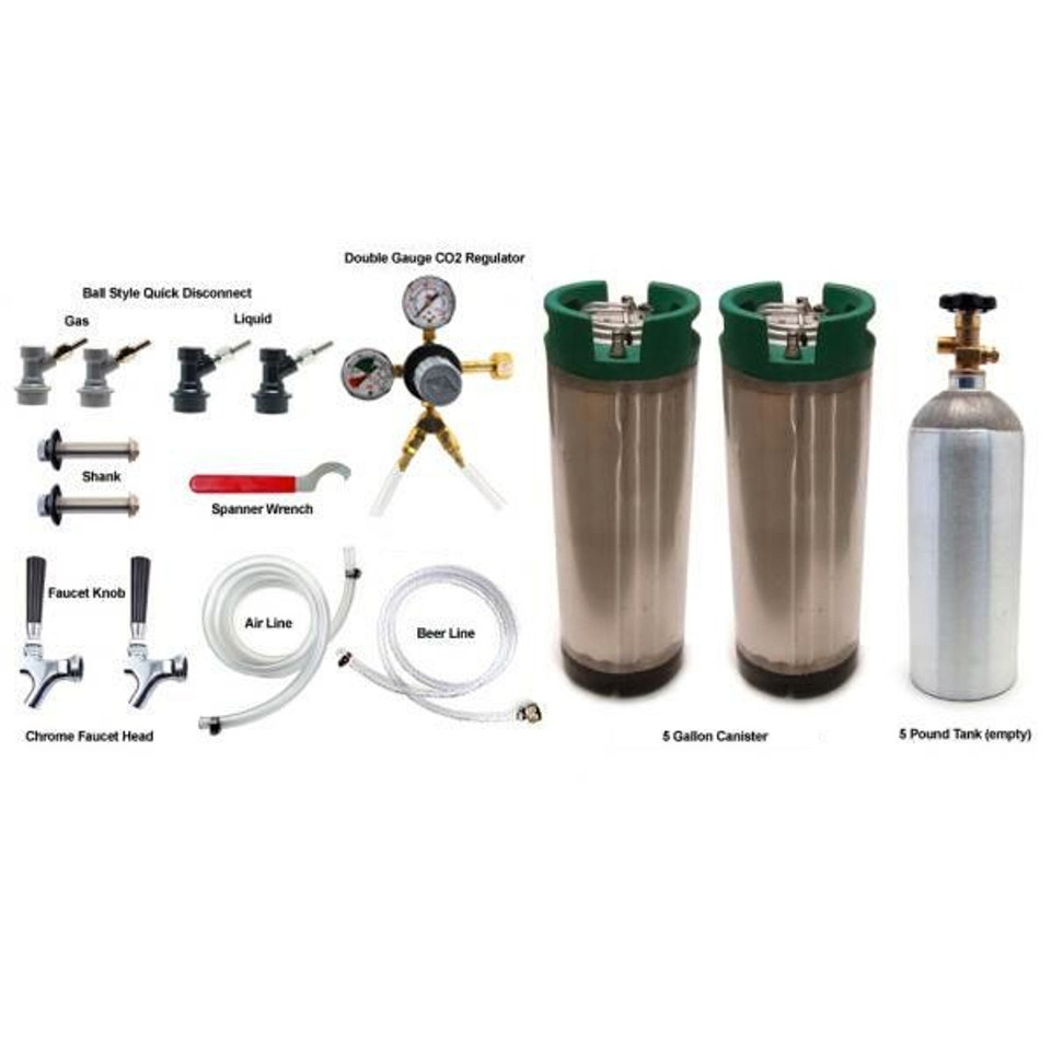 Homebrew Kegerator Kit With 5lb CO2 Tank