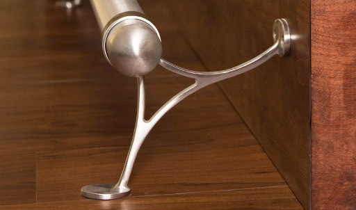  Bar foot rails in brass and stainless steel