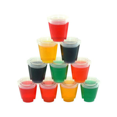 2 oz Plastic Jello Shot Cups with Lids- 125ct