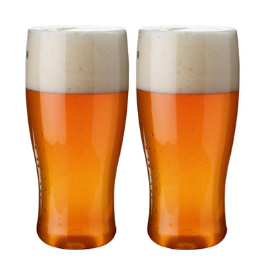 Premium Beaker Pint Glasses (20oz), Thick Borosilicate Glass, Pack of 2