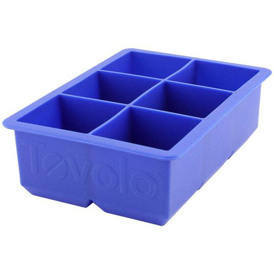 Tovolo King Cube Silicone Ice Tray, Stratus Blue, L