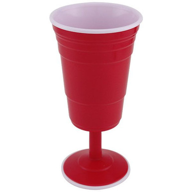 8oz Reusable Red Plastic Wine Cup