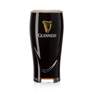 GUINNESS EMBOSSED PINT GLASSES 4 PACK WITH HARP 20 oz OFFICIALLY LICENSED