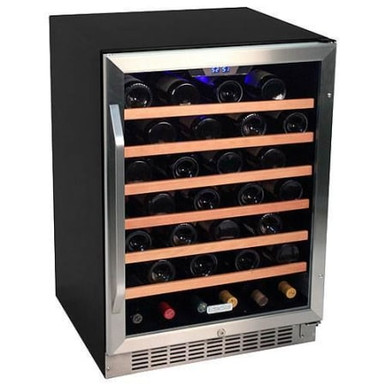 Perlick 24 Built-In Dual Zone Wine Cooler Set with Door Panel in Stai