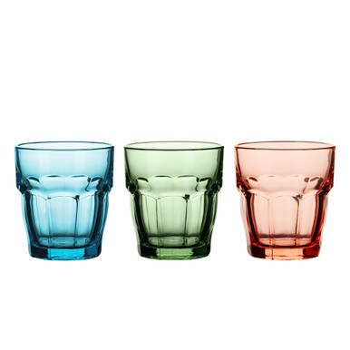 Bormioli Rocco Colored Rocks Glasses - 9.25 oz - Set of 4 - KegWorks