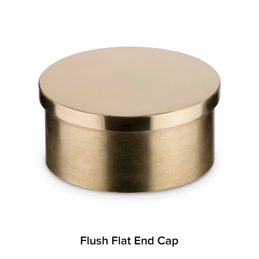 Polished Brass Bar Foot Rail Kit - Flush End Cap