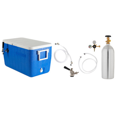 Single Faucet Jockey Box - 50' Coil - Complete Kit - Kegworks