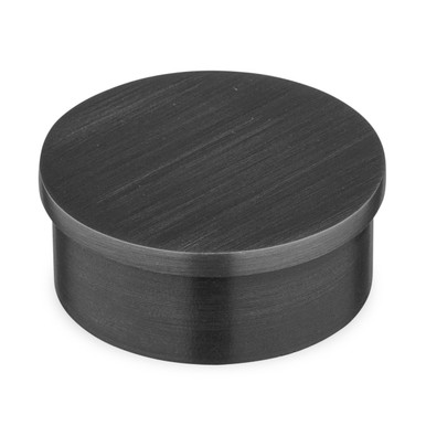 Flush Flat End Cap - Blackened Steel - 2
