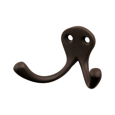 Bar Face Purse & Coat Hook - Double - Oil Rubbed Bronze