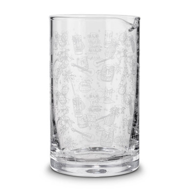 Urban Bar Tiki Pattern Mixing Glass - 800ml