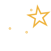 Line drawing of a shooting star