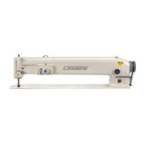 Consew 199RBL-1A-1 Zig-Zag Single Needle Drop Feed Long Arm Sewing Machine with Table and Servo Motor