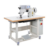 Consew 2040-DSM-E Single/Double Needle Extra Heavy Duty Programmable Sewing Machine with Complete Tabling