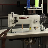 Consew 206RB-5 Heavy Duty Single Needle Upholstery Compound Walking Foot Sewing Machine with Table and Servo Motor