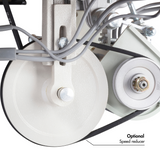 Consew 206RB-5 Heavy Duty Single Needle Upholstery Compound Walking Foot Sewing Machine with Table and Servo Motor