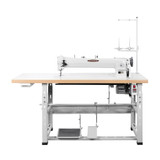 Consew 206RBL-25 Single Needle Compound 25 Inch Long Arm Walking Foot Sewing Machine with Table and Servo Motor