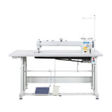 Consew 206RBL-30 Single Needle Compound 30 Inch Long Arm Walking Foot Sewing Machine with Table and Servo Motor