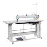 Consew 206RBL-30 Single Needle Compound 30 Inch Long Arm Walking Foot Sewing Machine with Table and Servo Motor
