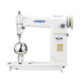 Consew 228R-WIG​​ Single Needle Drop Feed Post Bed Wig and Hat Sewing Machine​ Complete with Table and Servo-Motor