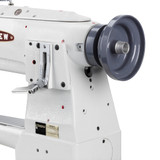 Consew 277RB-1 Heavy Duty Narrow Cylinder Bed Single Needle Compound Walking Foot Industrial Sewing Machine with Table and Servo Motor​