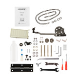 Consew 287RB-2 Heavy Duty Cylinder Arm Single Needle Compound Walking Foot Industrial Sewing Machine with Table and Servo Motor​