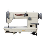 Consew 326S-1 Single Needle Heavy Duty Double Chainstitch Sewing Machine with Table and Servo Motor​