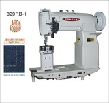 Consew 329RB-2 Heavy Duty Double Needle Post Bed Angular Stitching Needle Feed Sewing Machine​​ with Table and Servo Motor