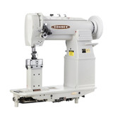 Consew 389RB-2 Heavy Duty Double Needle Post Bed Walking Foot ​Sewing Machine with Table and Servo Motor