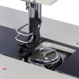 Consew 255RBL-25 Heavy Duty Single Needle Compound Walking Foot Sewing Machine with Table and Servo Motor