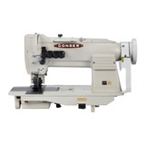 Consew 4214P Regular Model Four Needle Puller Feed Sewing Machine with Table and Servo Motor